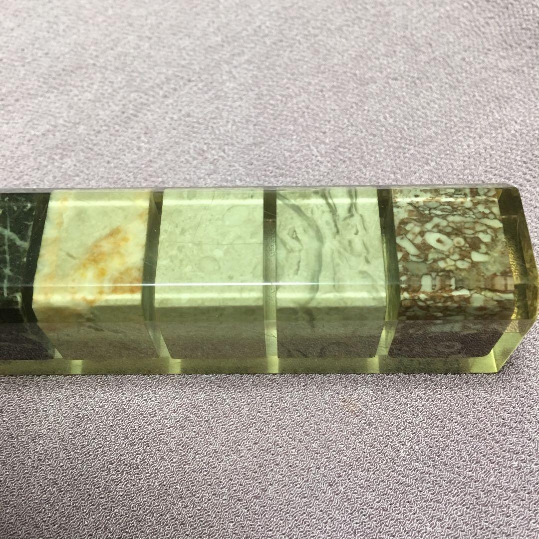 0228　大理石 パワーストーン 化石 文鎮