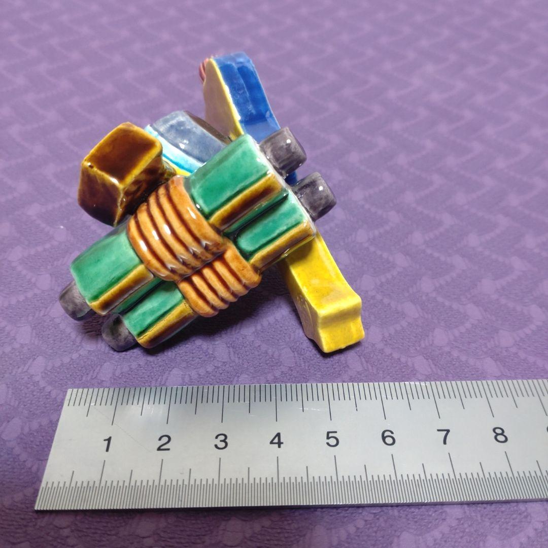 値下げ　蓋置　交趾宝尽し　中村翠嵐