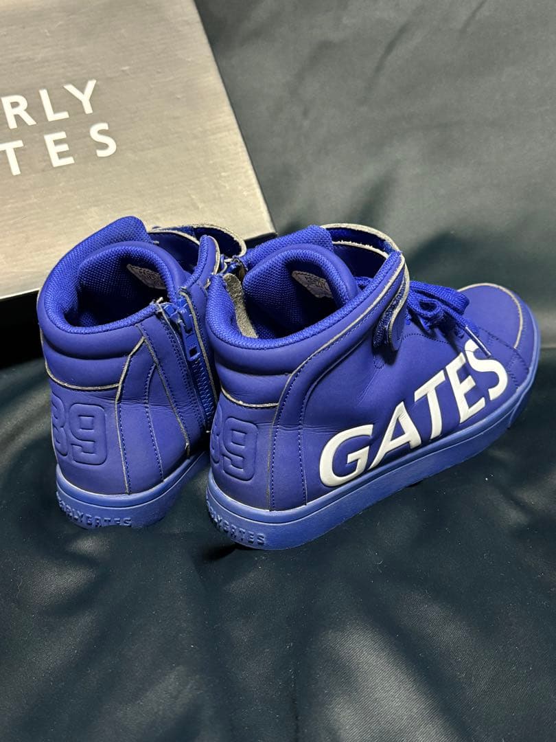 パーリーゲイツ ビッグロゴ ミドルカット ブルー 24.5cm