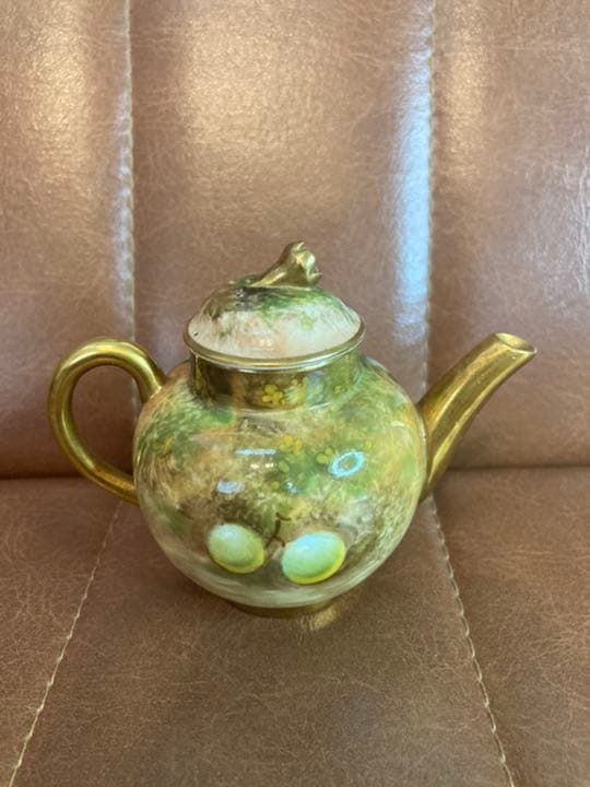 ロイヤルウースター ペインテッドフルーツ　ミニチュア　ティーポット　アンティーク