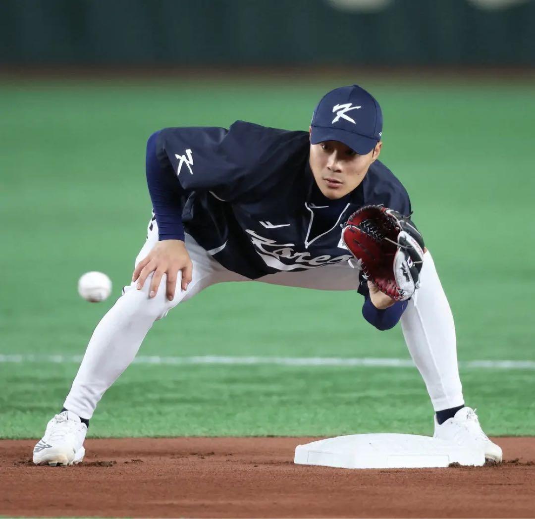 プロ支給品　実使用　WBC韓国代表　キムハソン　ワールドペガサス　内野手　コユニ
