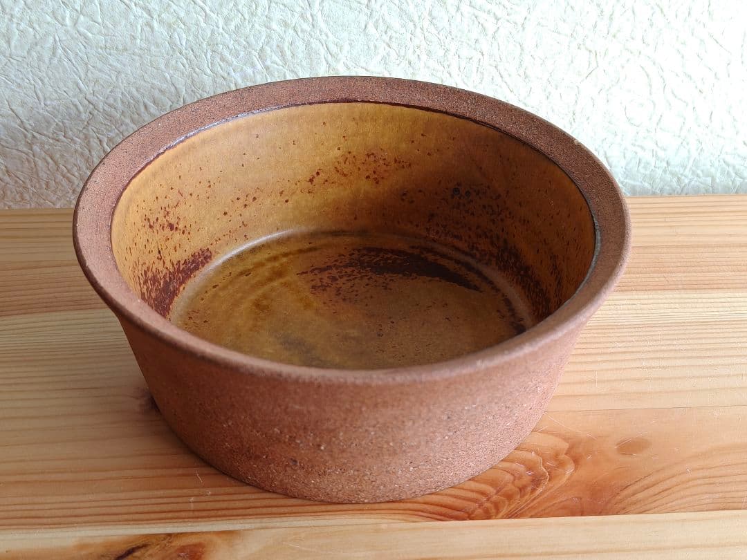 山本教行　深皿　グラタン皿　陶器　民芸　民藝　バーナード・リーチ ②　岩井窯