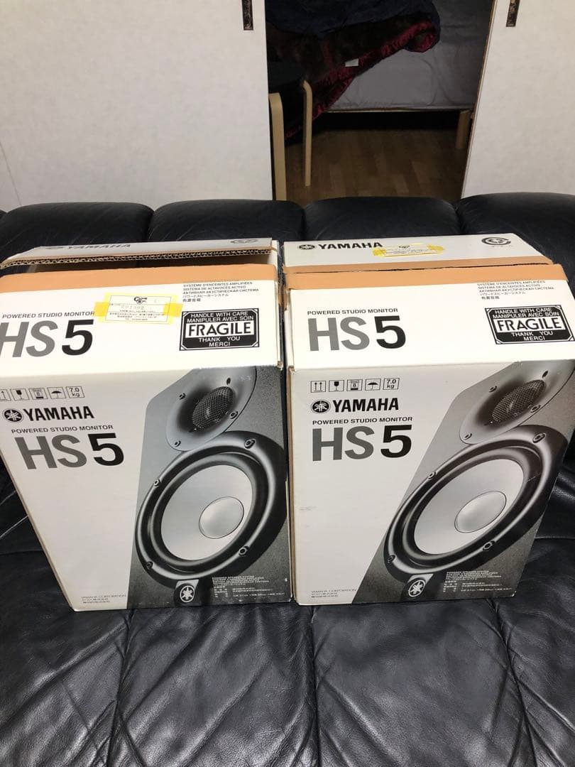YAMAHA HS5 スタジオモニタースピーカー　ペア 電源プラグUPグレード済