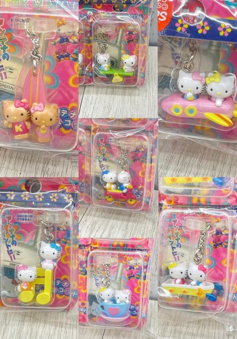 希少 当時物 ハローキティ ミミー アンテナマスコット 7種×10 04年