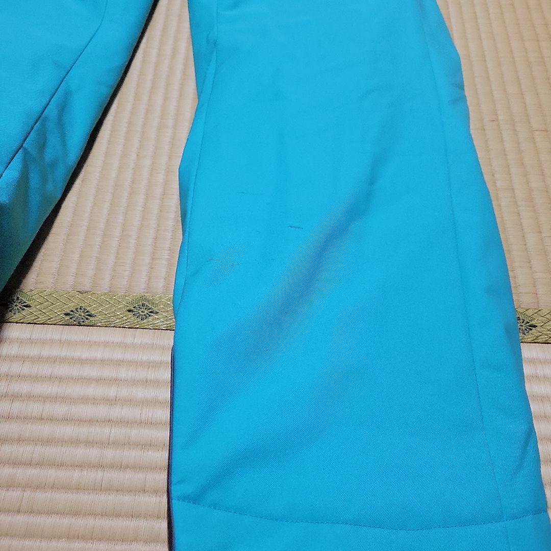 DESCENTEルミナスブルー サスペンダー付きスキーパンツ　XO