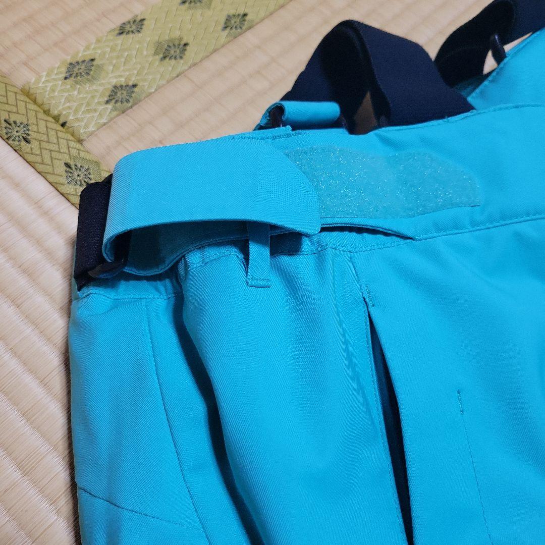 DESCENTEルミナスブルー サスペンダー付きスキーパンツ　XO