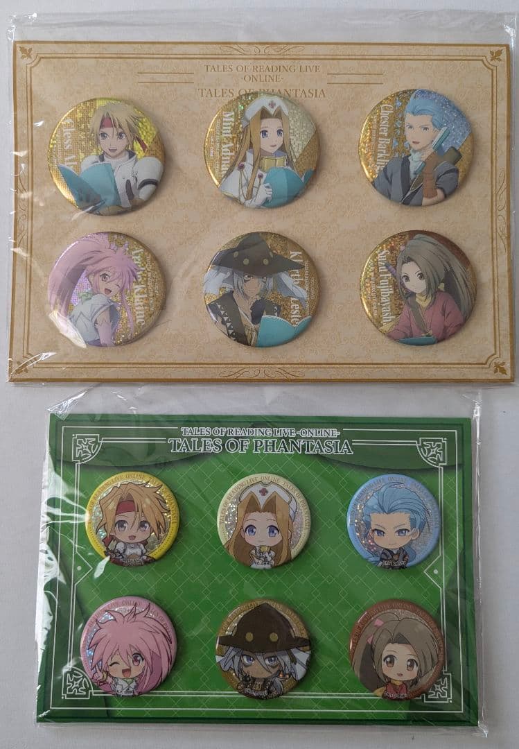 テイルズ　ファンタジア　缶バッジ　クレス　ミント　チェスター　アーチェ　クラース