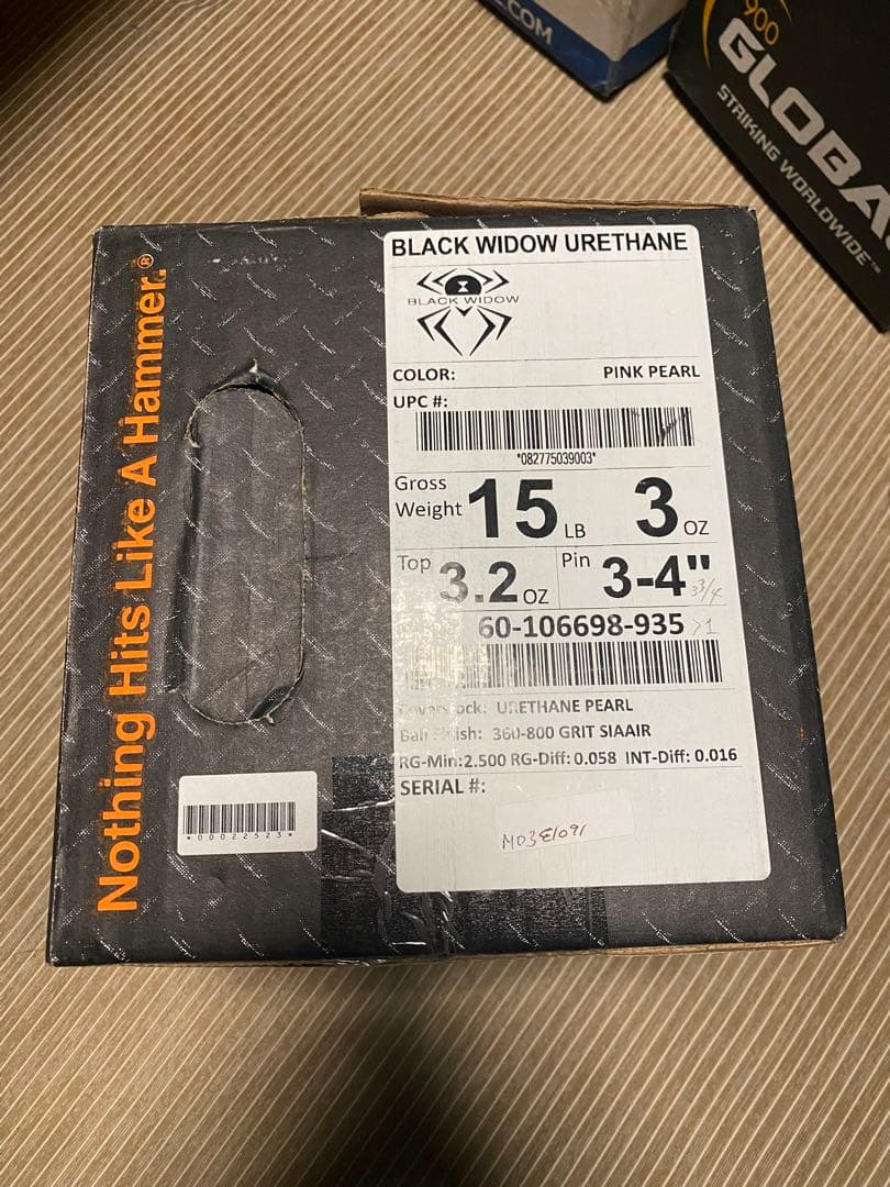 【美品】 ハンマー ブラックウィドー ピンク パール ウレタン 15ポンド