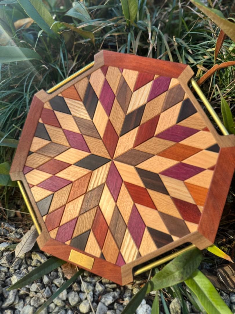 オルテガ柄サイドテーブル　NO.14