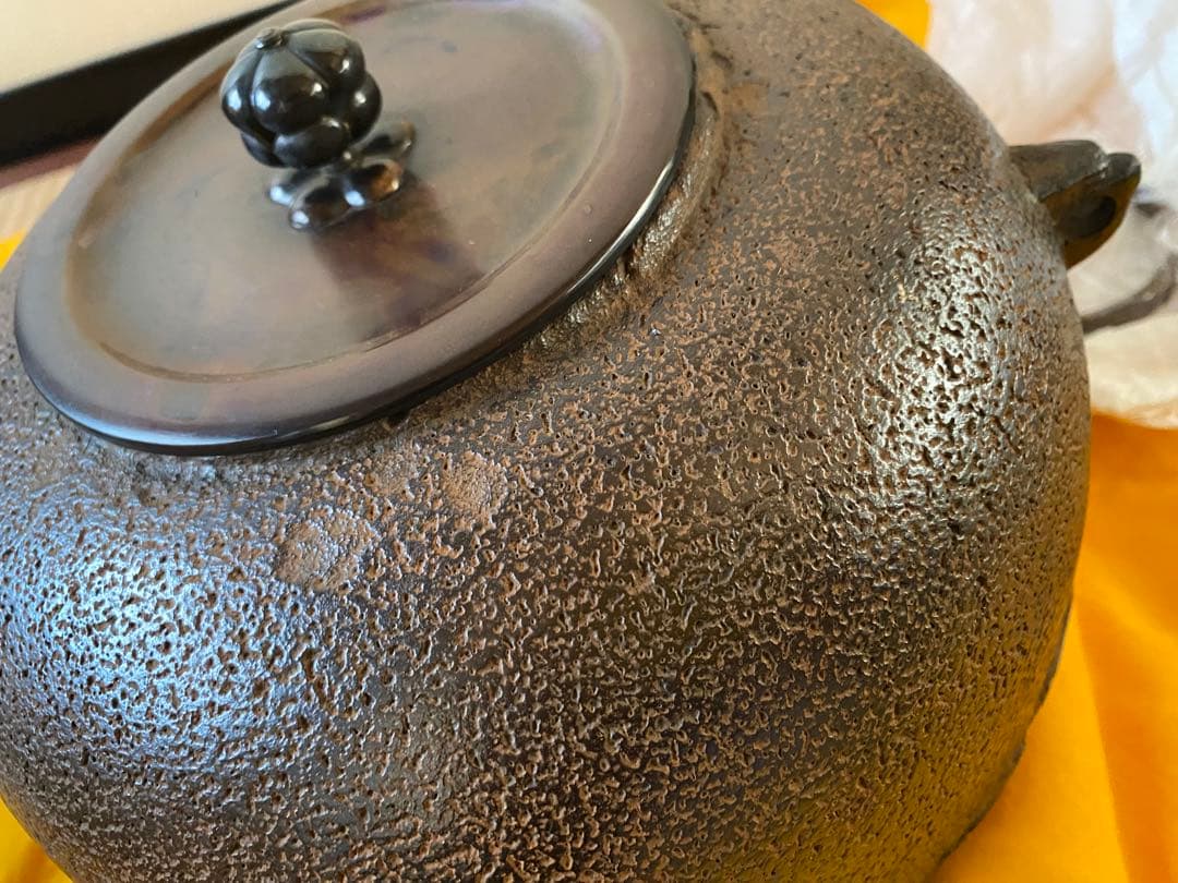 ふくべ釜　釜師　門脇喜平氏作