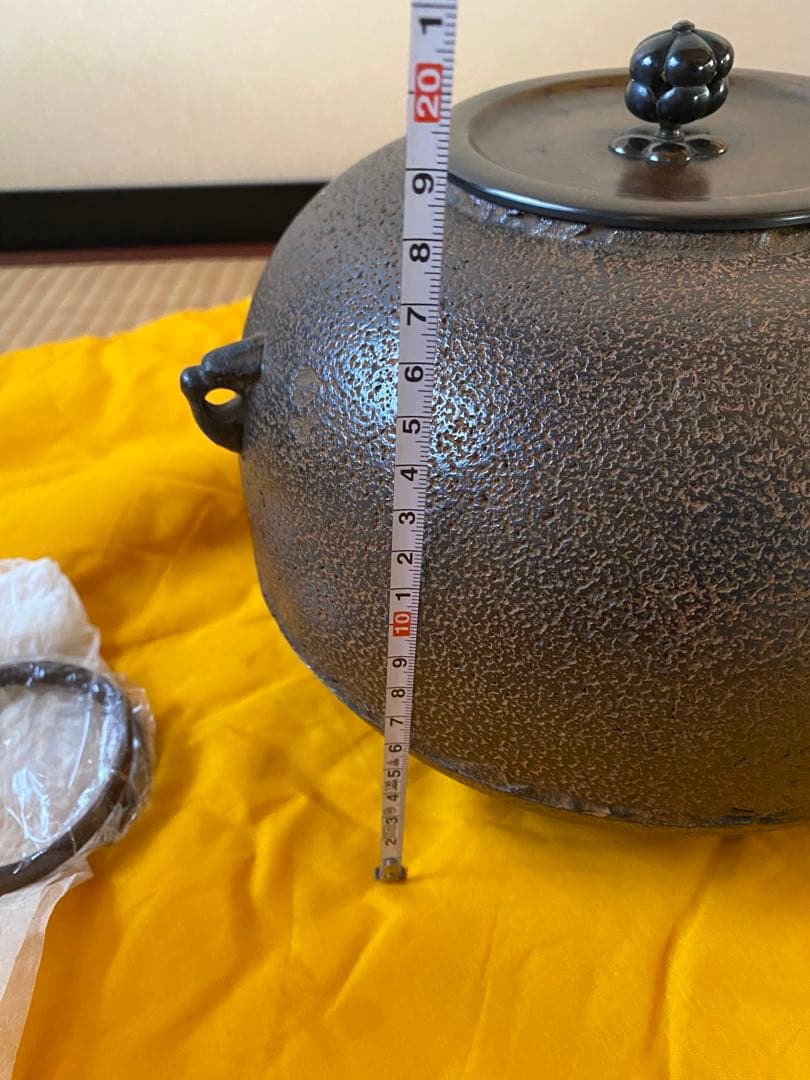 ふくべ釜　釜師　門脇喜平氏作