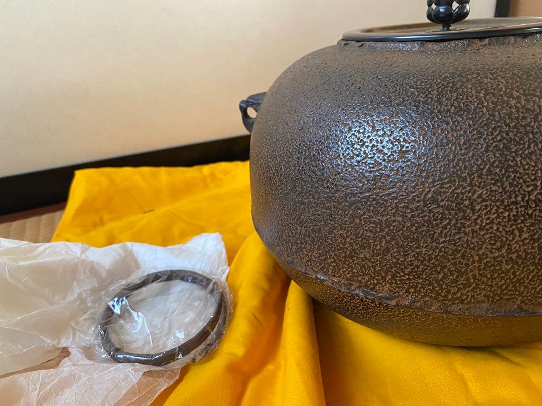 ふくべ釜　釜師　門脇喜平氏作