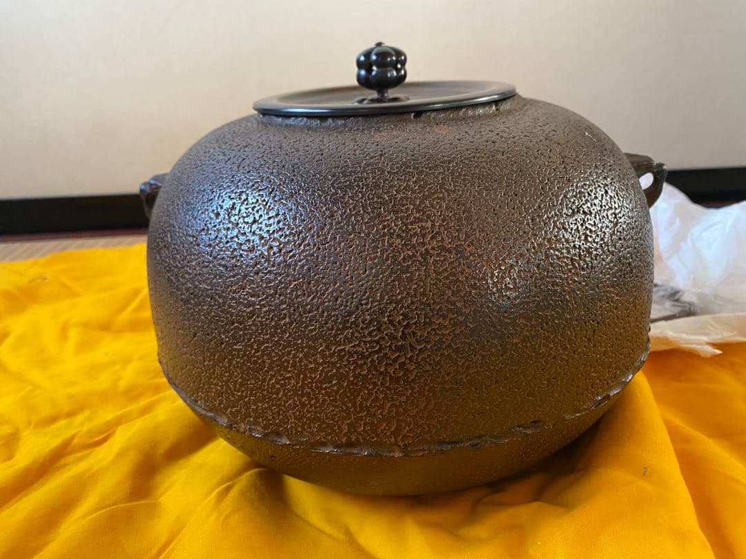 ふくべ釜　釜師　門脇喜平氏作