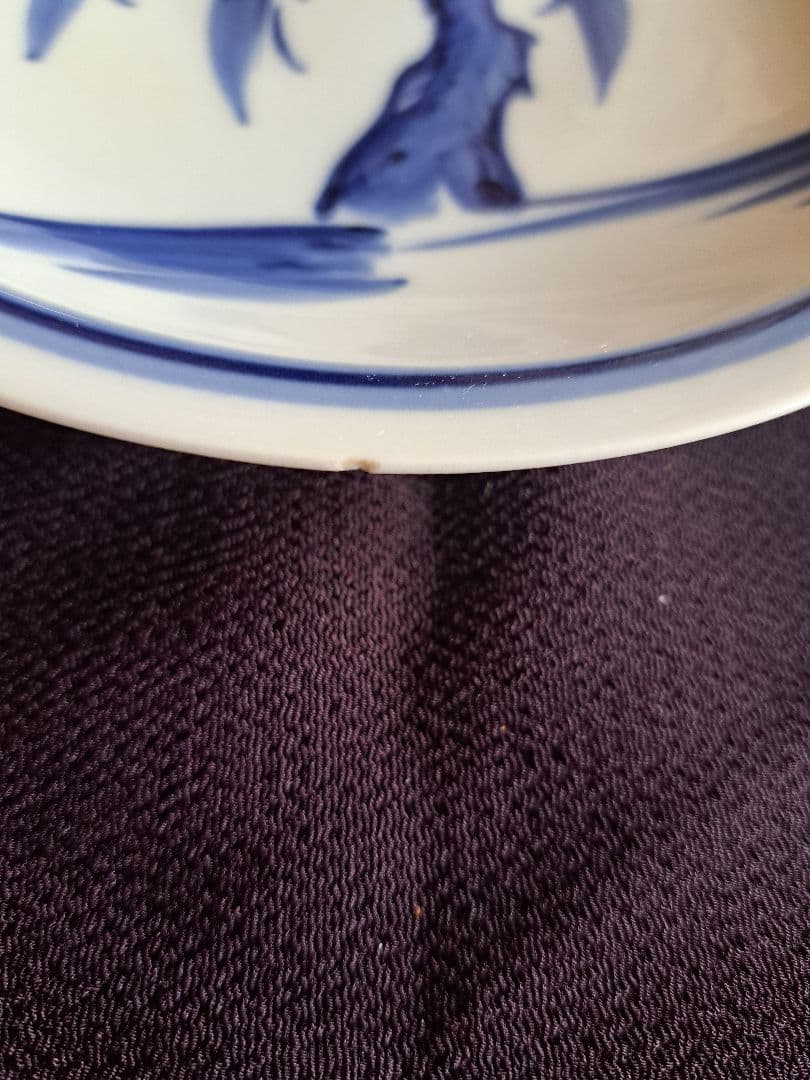 【人間国宝】富本憲吉　平安陶苑　染付　柳絵　六客　②