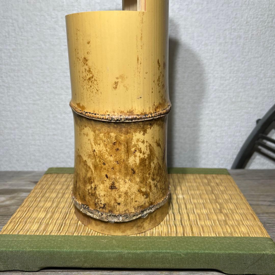 東大寺　二月堂焼印　竹花入　竹一重切花入れ　花器　茶道具