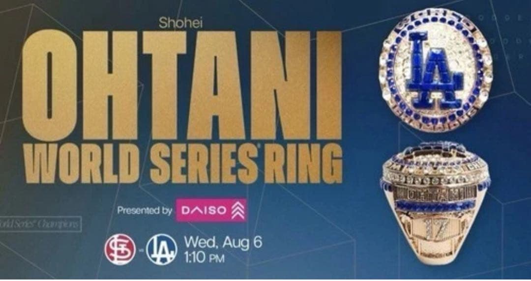 8/6ドジャースタジアム入場者限定配布 チャンピオンリング 大谷翔平 17