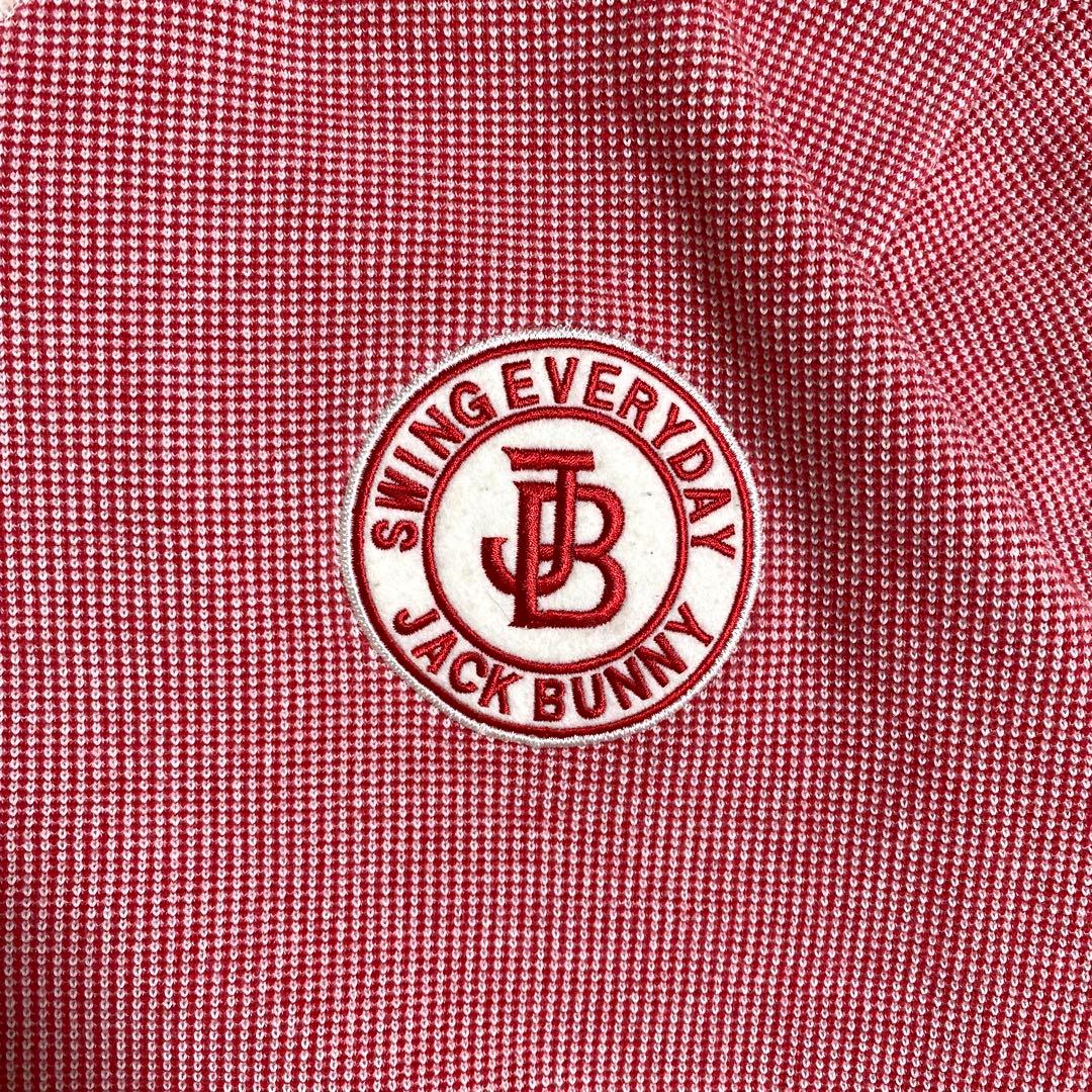 ジャックバニー　スウェット　トレーナー　刺繍ロゴ　バーズアイ　ゴルフ　赤　XL