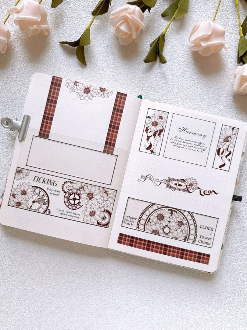 咔咔STUDIO《单色菊》海外マスキングテープ　マステ 【2640】