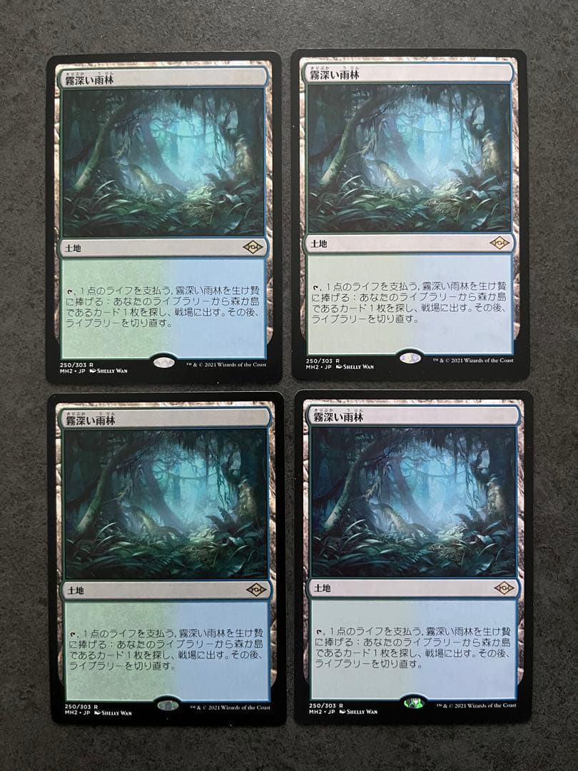 サ*ン様 MTG マジック ザ ギャザリング 霧深い雨林 日本語 4枚 非foi