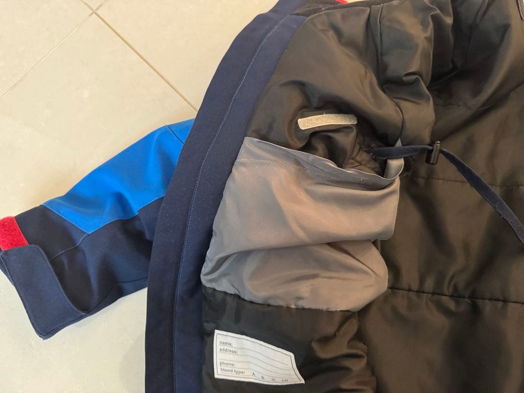 Phenix スキーウェアセット 150 青/赤 フード付き