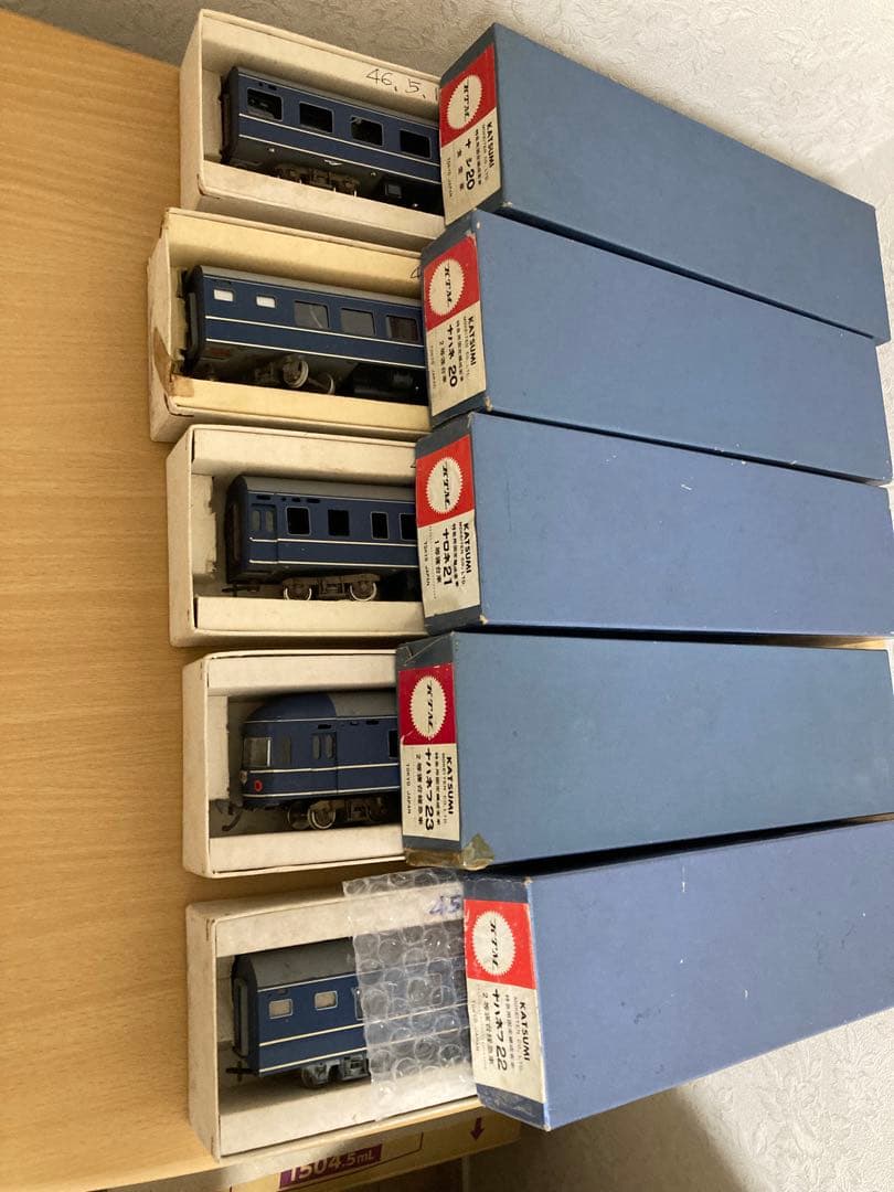HOゲージ鉄道模型 20系ブルートレイン5両セット ジャンク