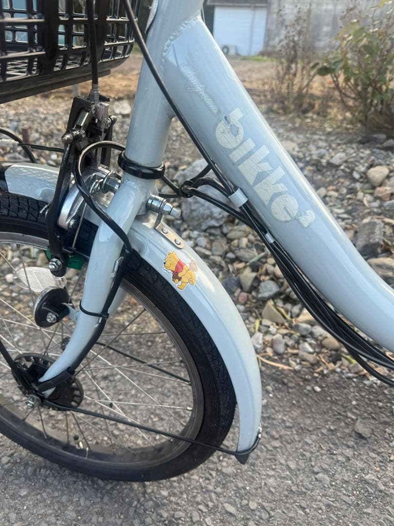 水色 電動アシスト自転車 シティタイプ