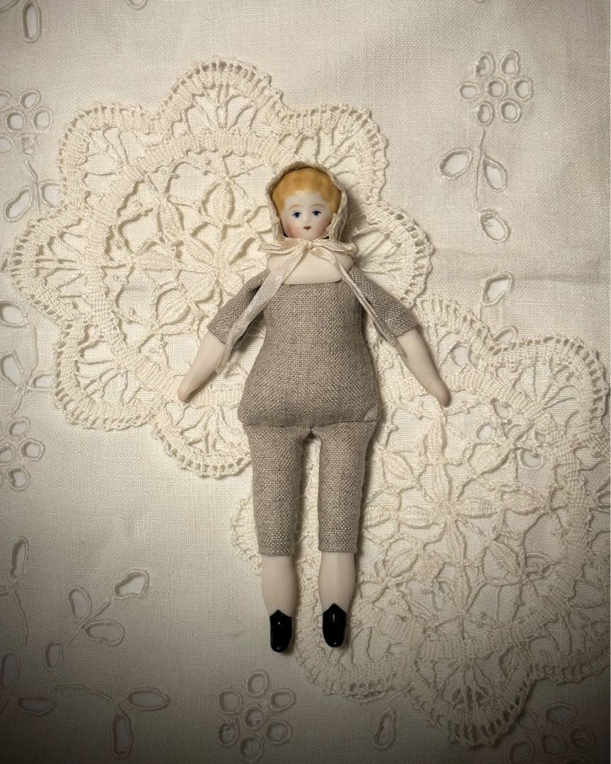 チャイナヘッドドール*パリアンドール*ミニチュア13.5cm*ブロンドヘア