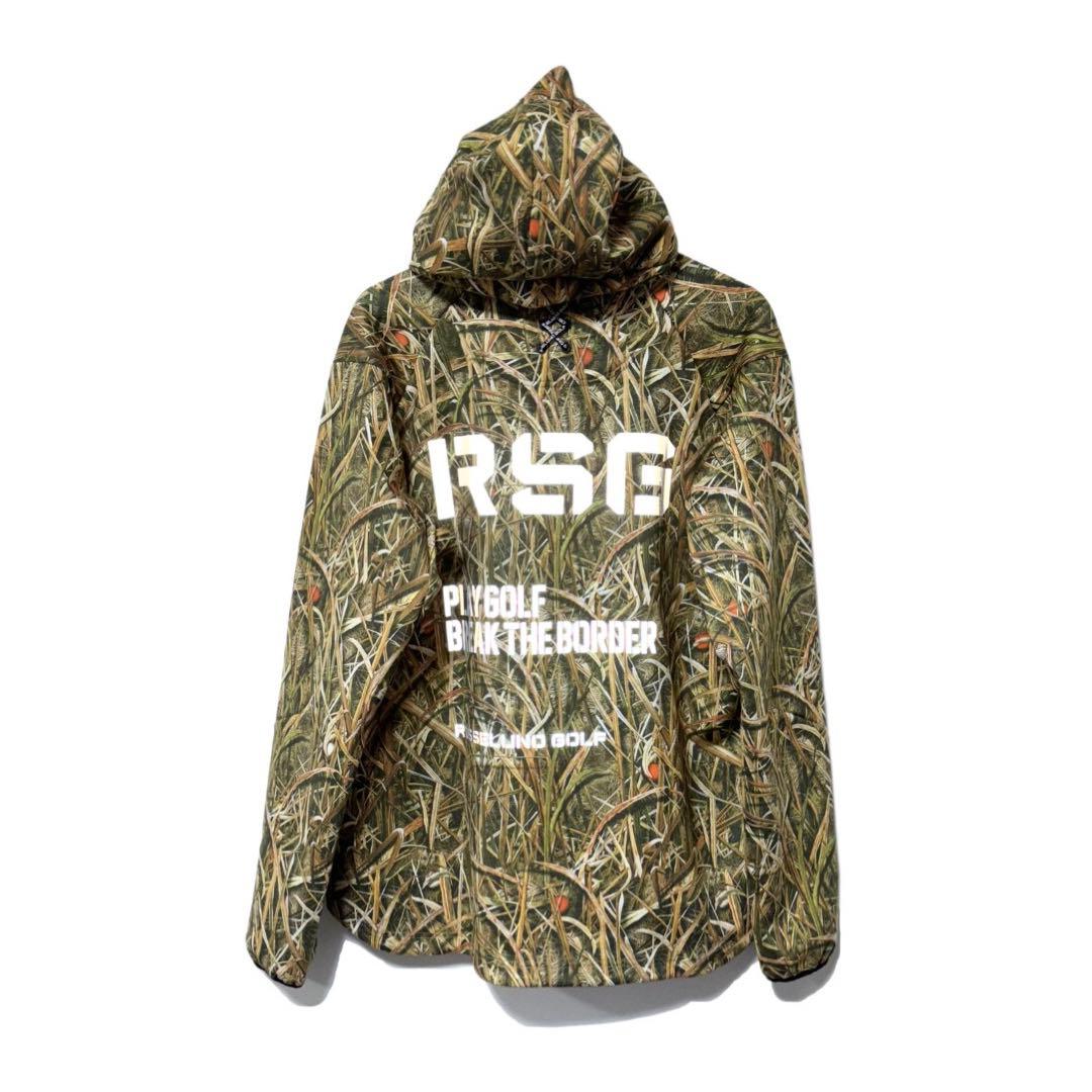 新品 ラッセルノ ゴルフ パターン リフレクター ライト フーディー カモ XL