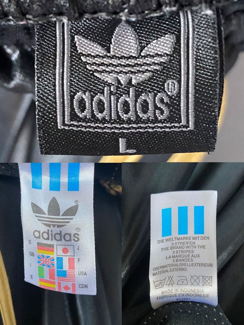 古着 adidas アディダス ジャージ 黒 ラフパンツ 美品