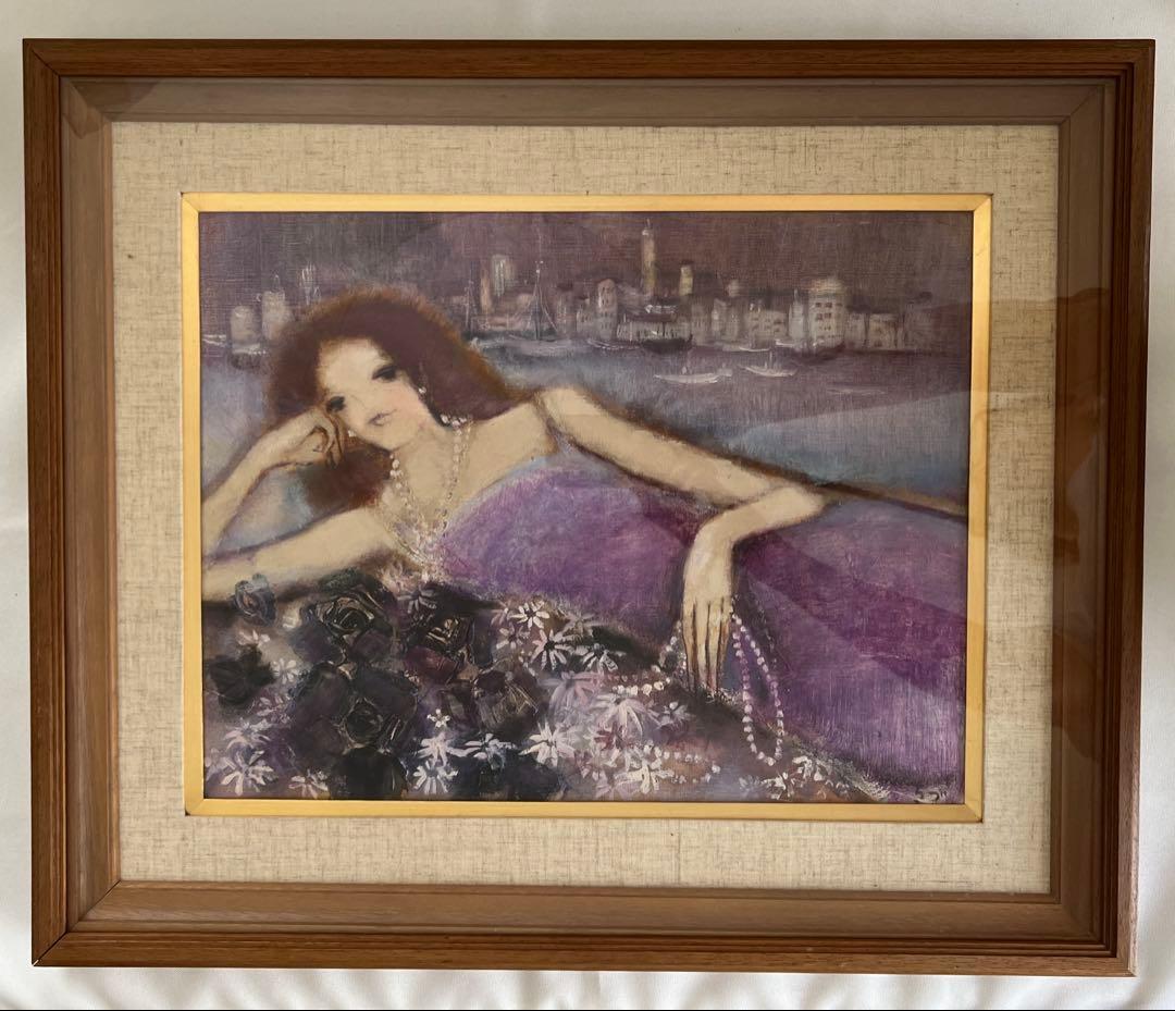 油彩　油彩画　松任谷千鶴　『シンガポールのマリザ』