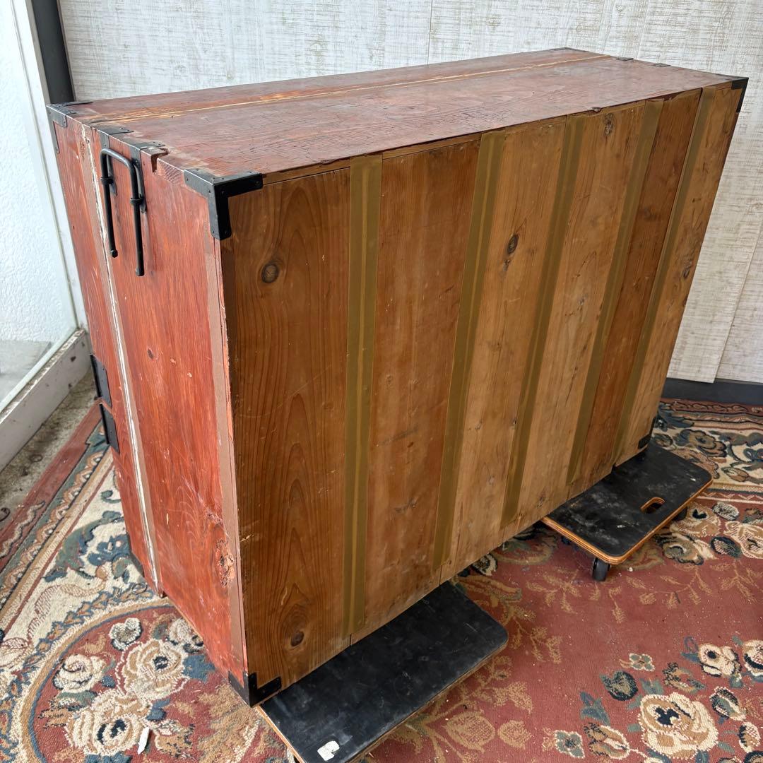 昭和レトロ 古家具 大型 仙台箪笥 4段9杯 引き出し箪笥 和箪笥 ビンテージ