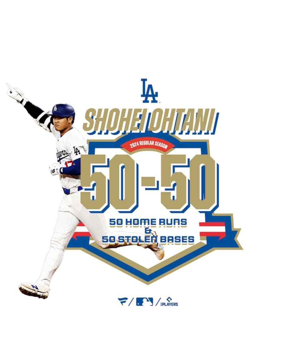 大谷翔平 50-50 Club 達成記念Tシャツ ホワイト　XLサイズ　新品