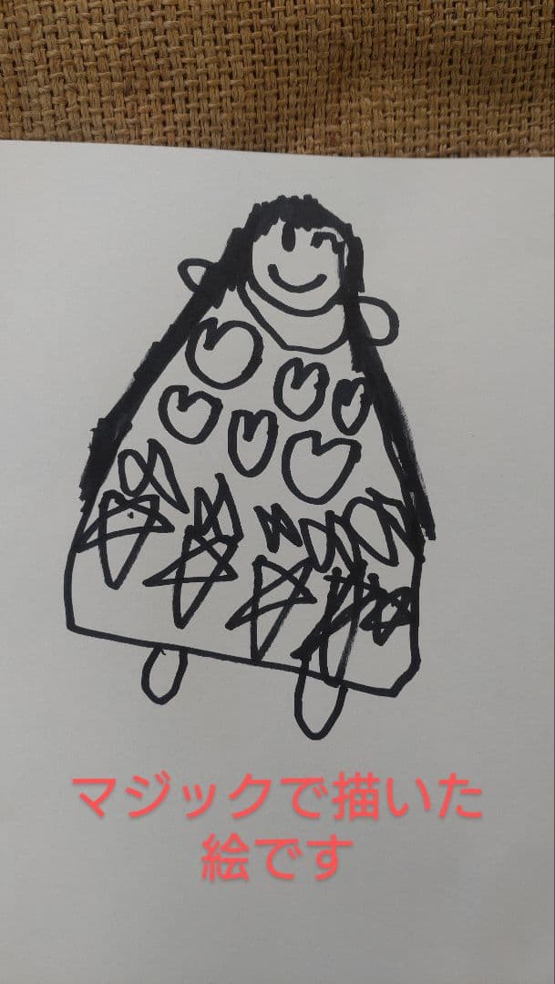 子供の絵をカッティングステッカーに♡