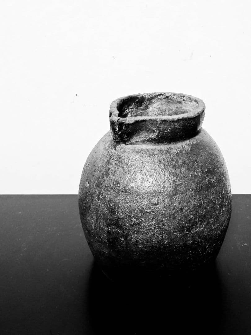 古丹波片口小壺　お歯黒壺　江戸時代　六古窯　古民藝　花呼ぶ器