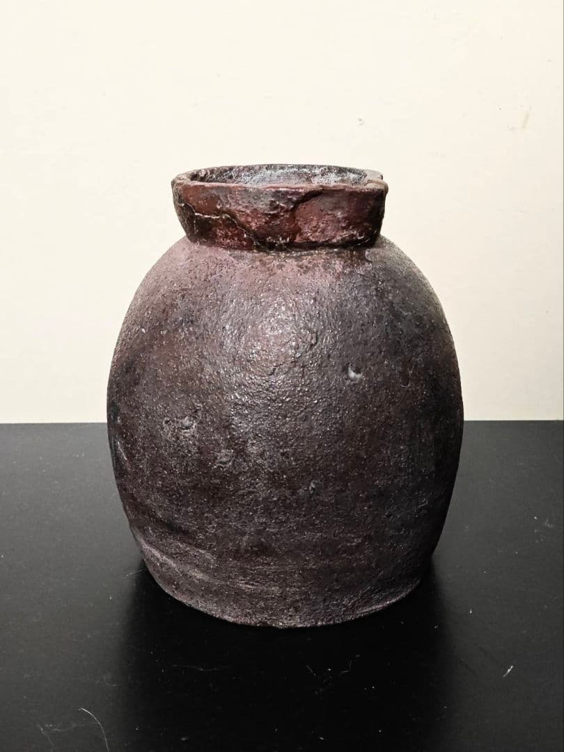 古丹波片口小壺　お歯黒壺　江戸時代　六古窯　古民藝　花呼ぶ器