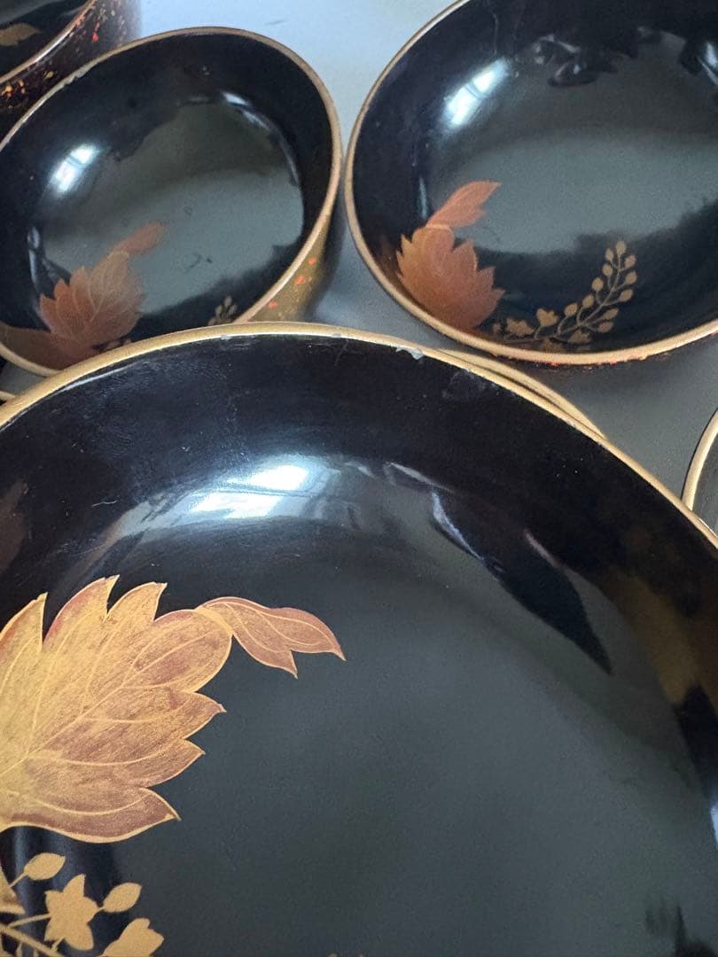 輪島塗漆器　椀　内桐巻繪　菓子椀　 拾人前入　蒔絵　10客　訳あり