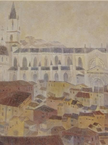 重岡良子、【街】、希少な額装用画集より、新品額装付、状態良好