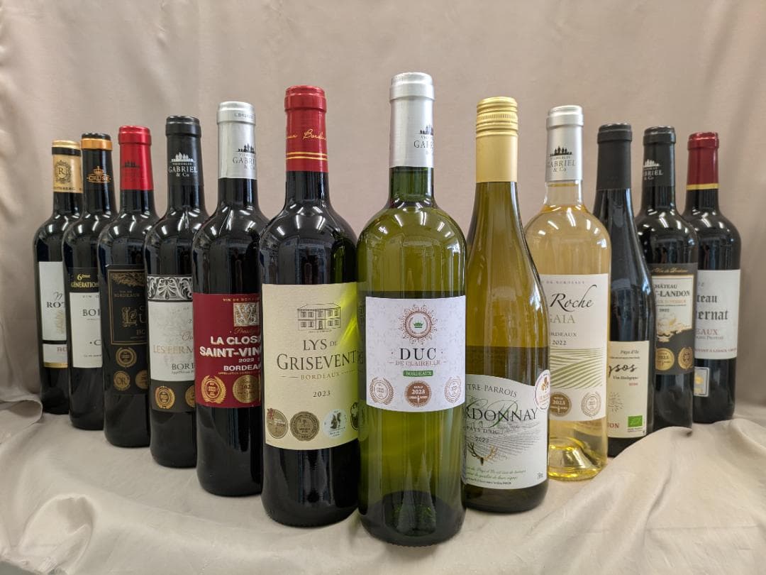 フランス金賞受賞　赤白12本セット（ 赤9本、白3本）　750ml