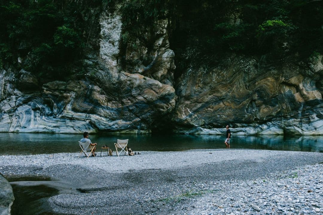 【廃盤品】Peakスノーピーク Take!チェア　オレンジ　黄　折畳椅子