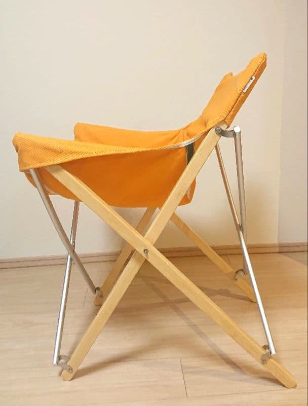 【廃盤品】Peakスノーピーク Take!チェア　オレンジ　黄　折畳椅子