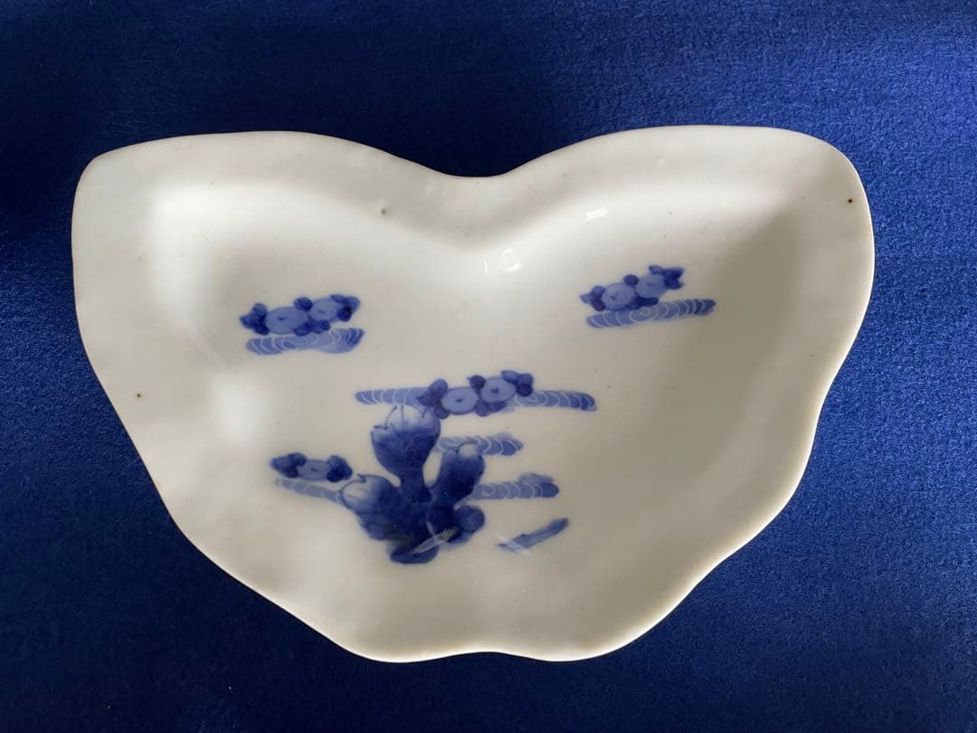 皿　伊万里染付皿　蝶形皿　5枚セット