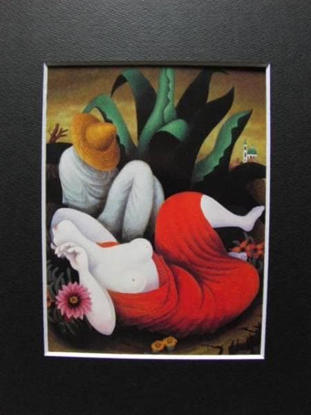 立松富雄、「竜舌歯」、希少な画集より、新品高級額・額装付、状態良好