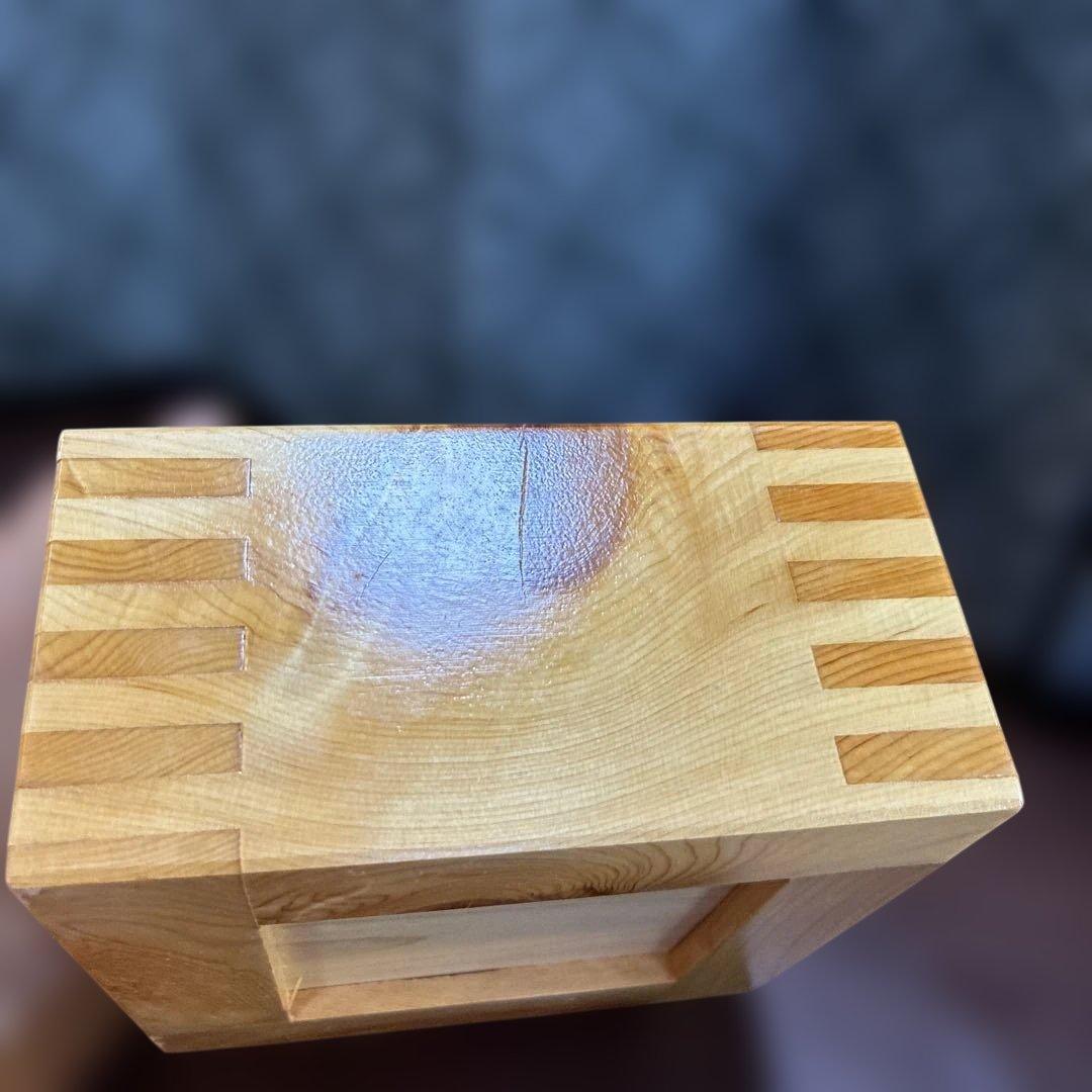 木製収納ボックス 無垢材 四角形 約12cm