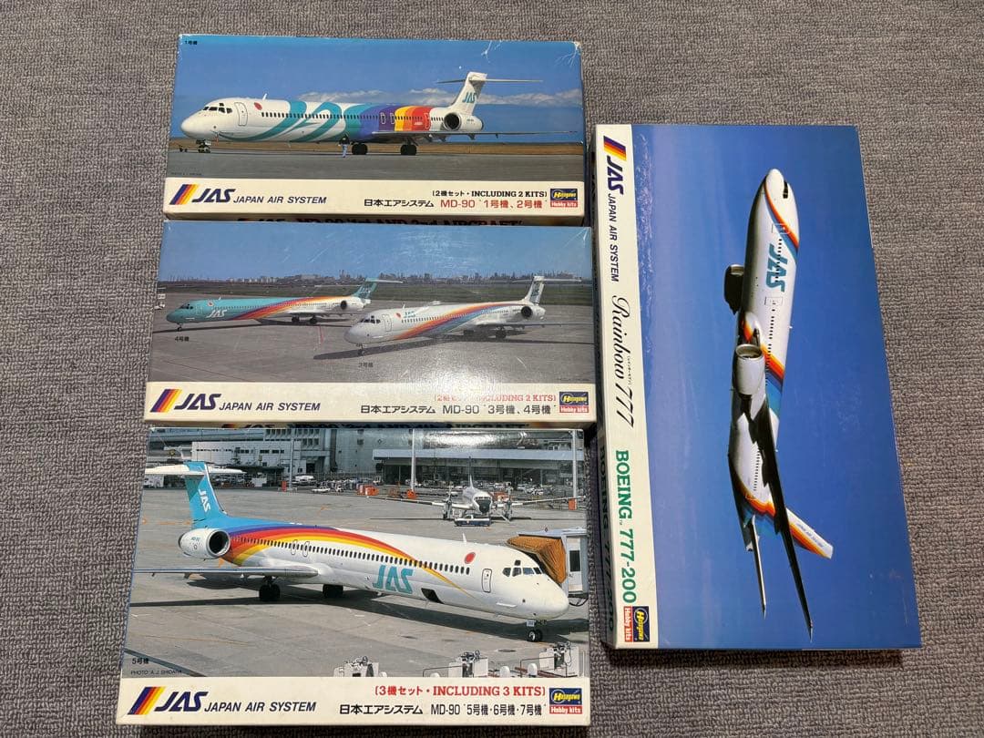 ハセガワ 1/200 JAS 黒澤レインボー　MD-90 777-200