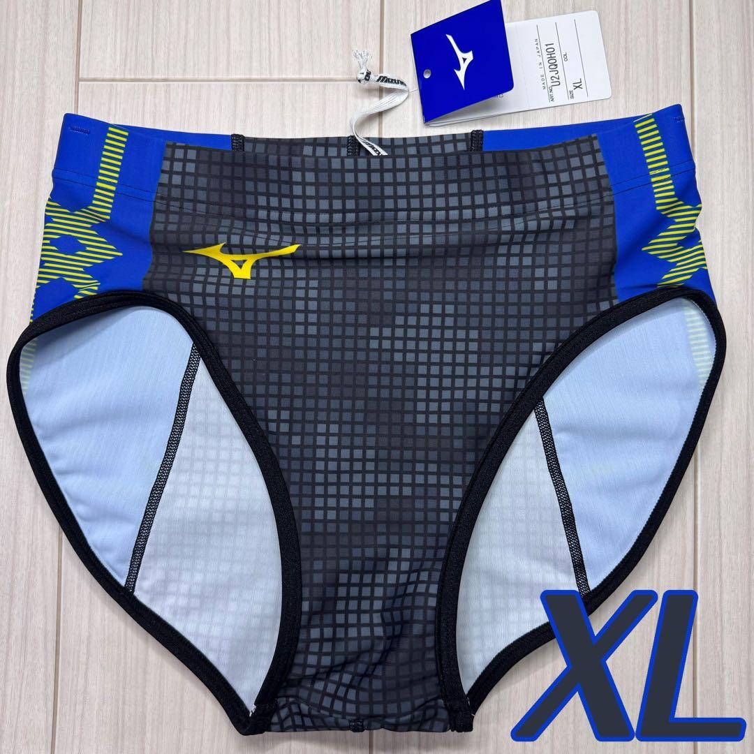 ミズノ　女子陸上レーシングショーツ　XLサイズ　ブラック×ブルー×イエロー　新品