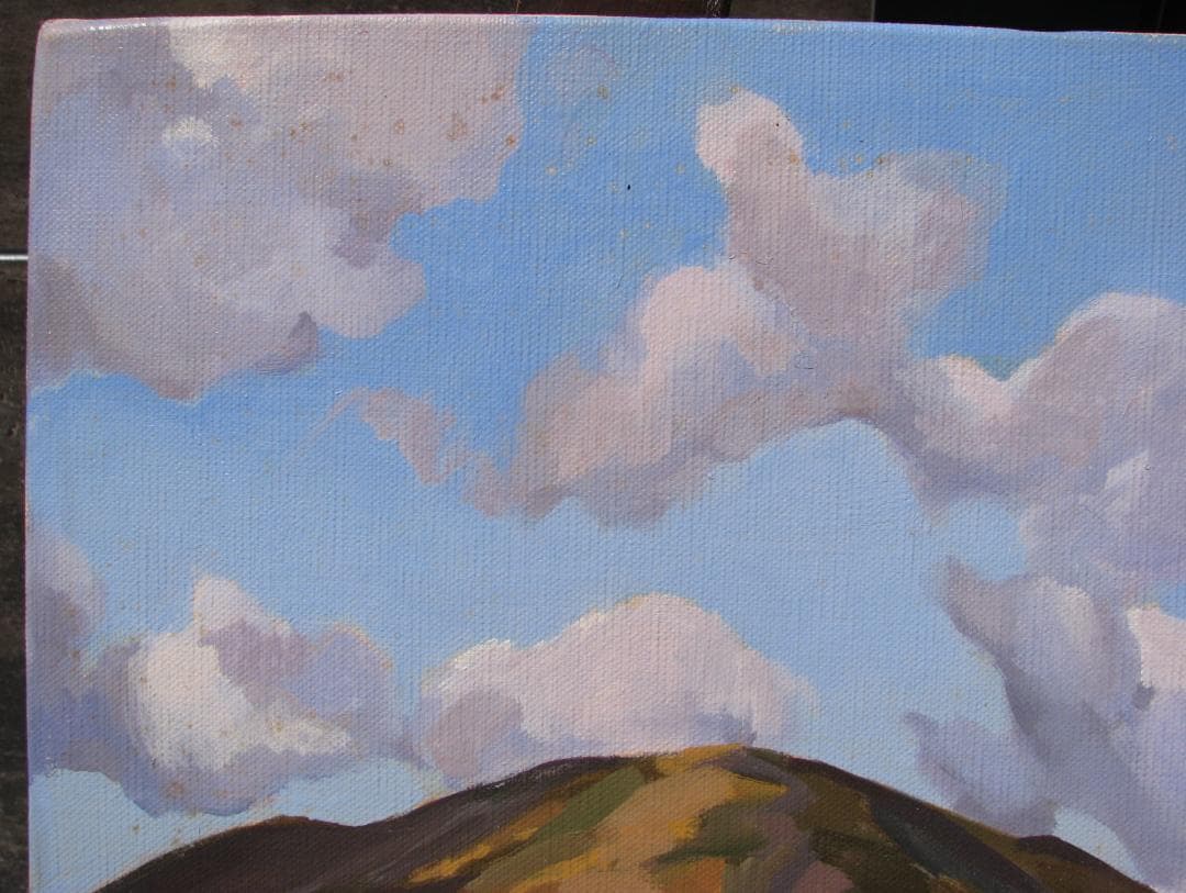 東京芸大小磯教室主要作家,檜山健三「駒ヶ岳」F10号油彩,日本の原風景