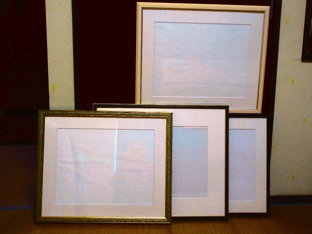 港の風景 水彩画 額装済み 原画 F6サイズ