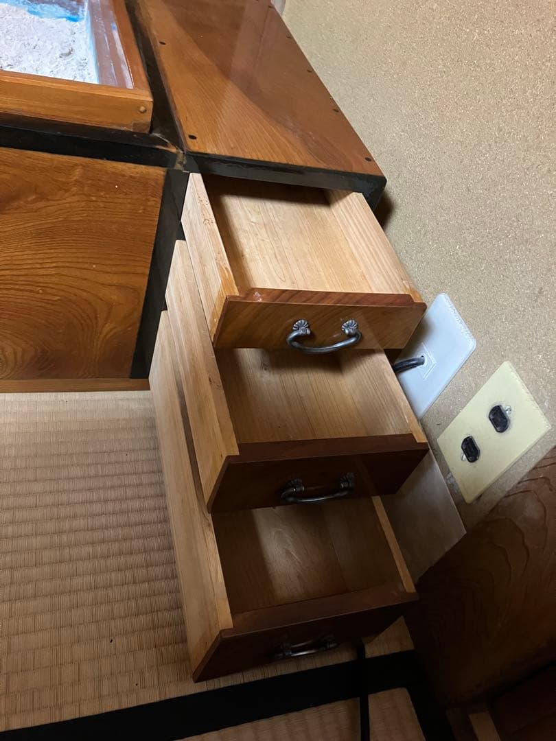 木製火鉢 引き出し付き