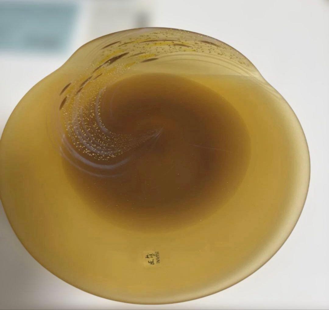 『玻璃の匠 山下富生 作』マルティグラス硝子皿×2