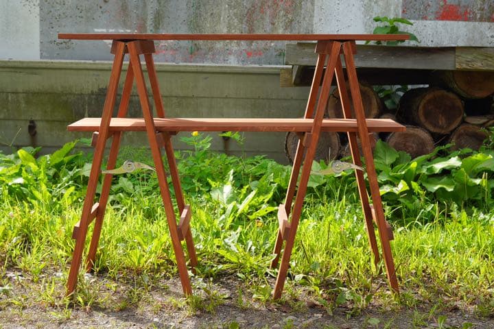 ウッドシェルフ　ウッドラック　チーク色(塗装済)   木製　棚　ハンドメイド